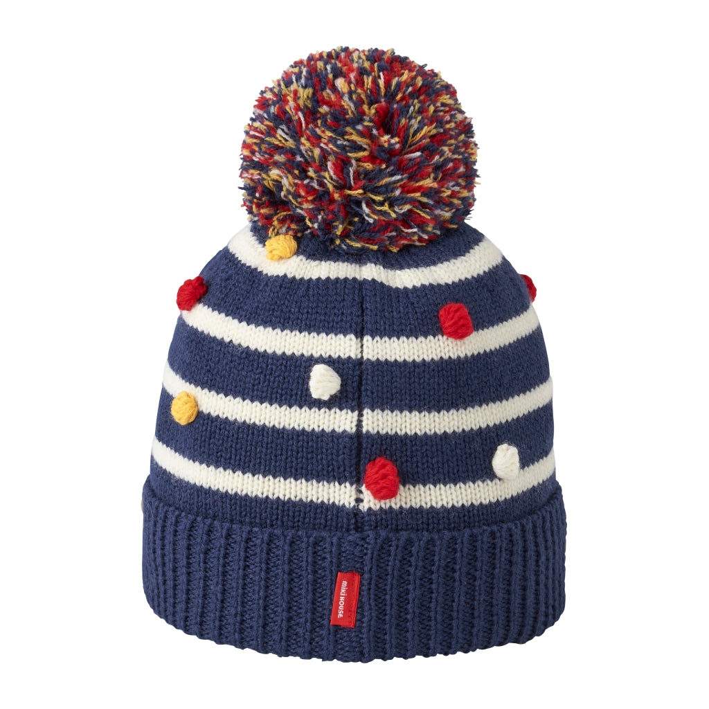 PUCCI UNISEX COLORED DOTS HAT WITH POMPOM MIKI HOUSE