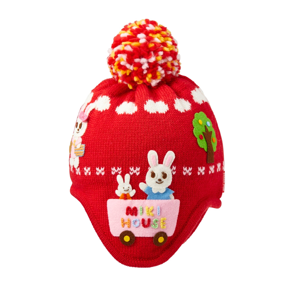 BONNET USAKO ROUGE EN LAINE