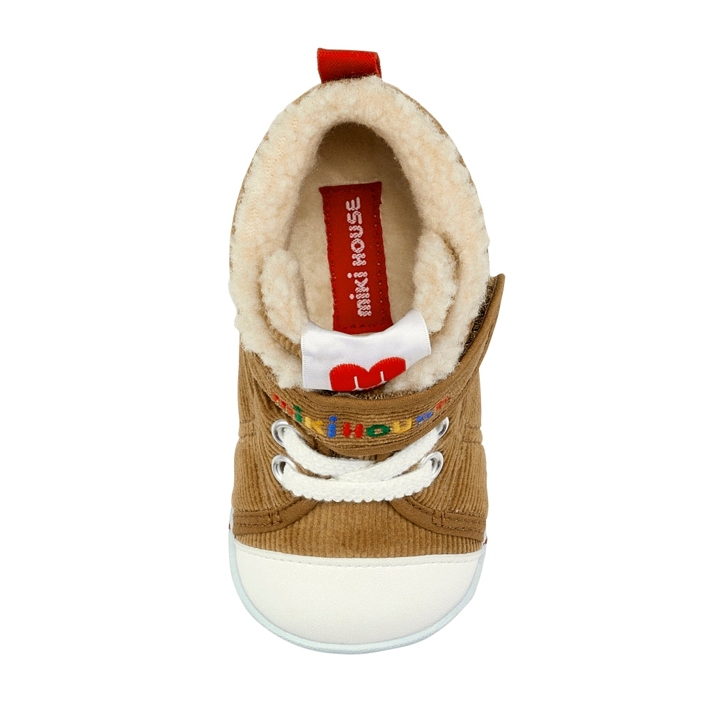 MIKI HOUSE CHILDREN'S BROWN FUR-FUR SHOES