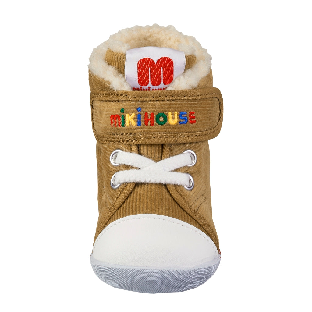 MIKI HOUSE CHILDREN'S BROWN FUR-FUR SHOES