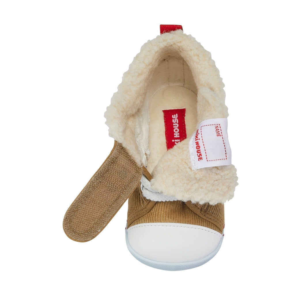 MIKI HOUSE CHILDREN'S BROWN FUR-FUR SHOES