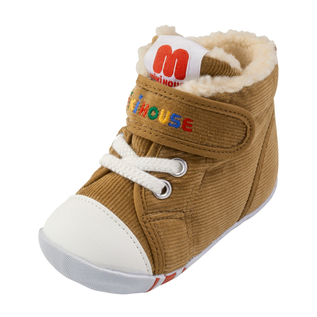 MIKI HOUSE CHILDREN'S BROWN FUR-FUR SHOES