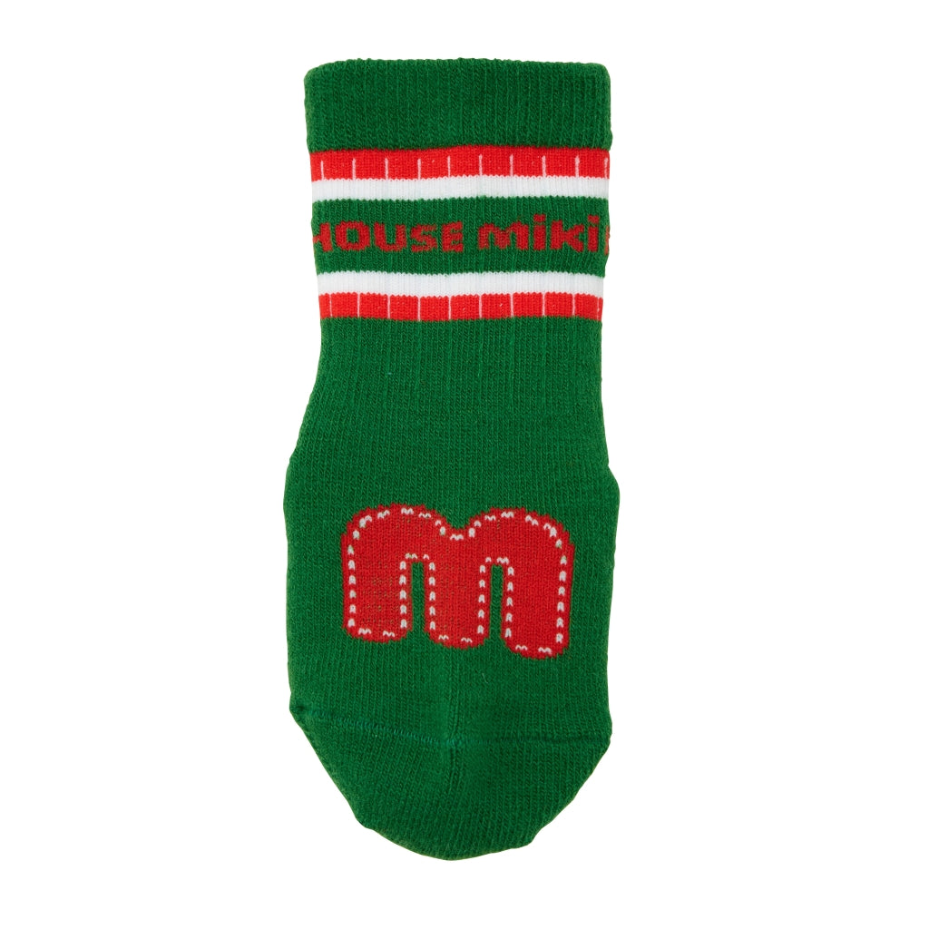 CHAUSSETTES VERTES ET ROUGES SPORTY RÉTRO