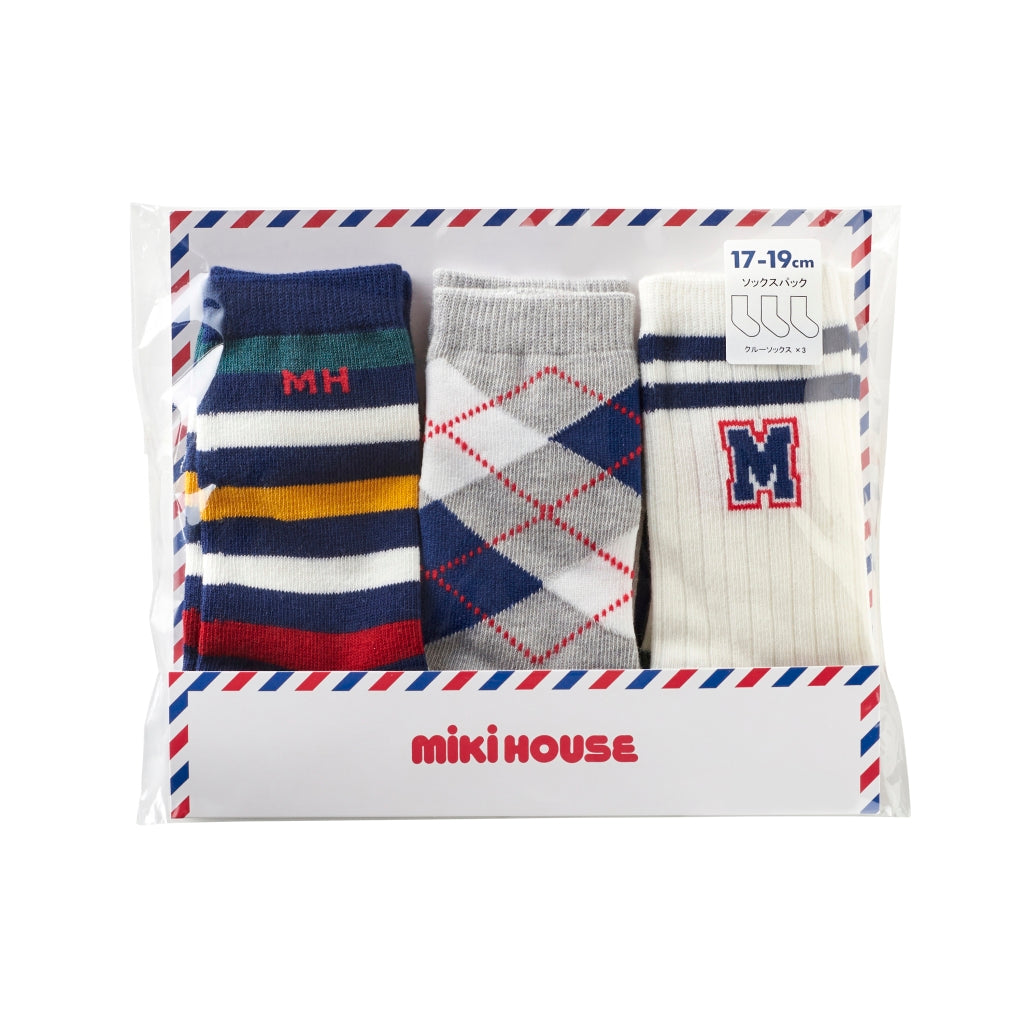 SET OF 3 PAIRS OF MIKI HOUSE SOCKS