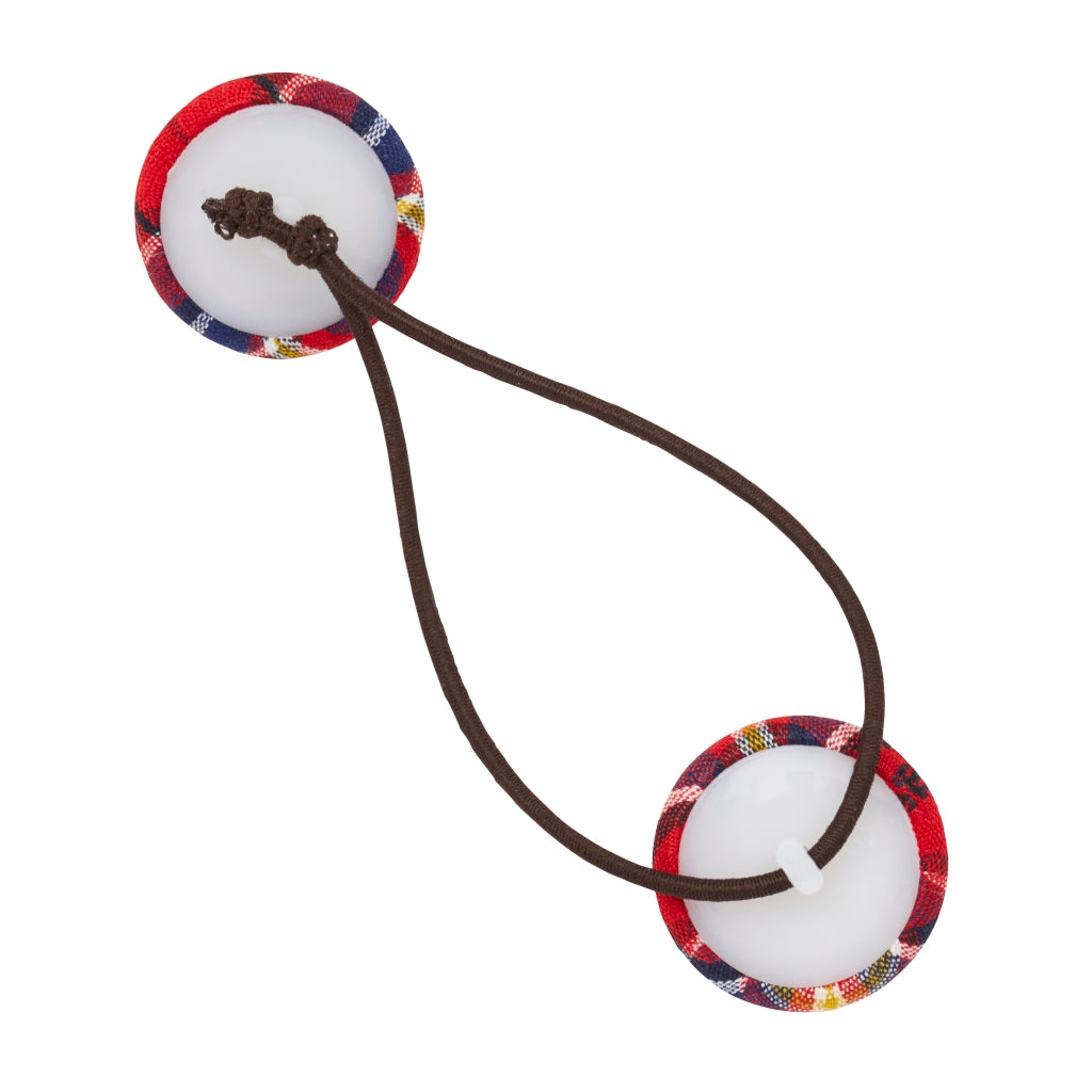 ÉLASTIQUE ROUGE CARREAUX OURSON