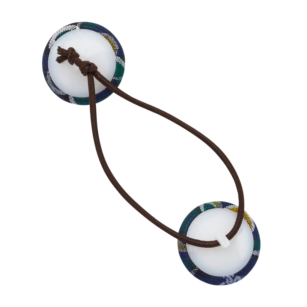 ÉLASTIQUE BLEU CARREAUX ET OURSON