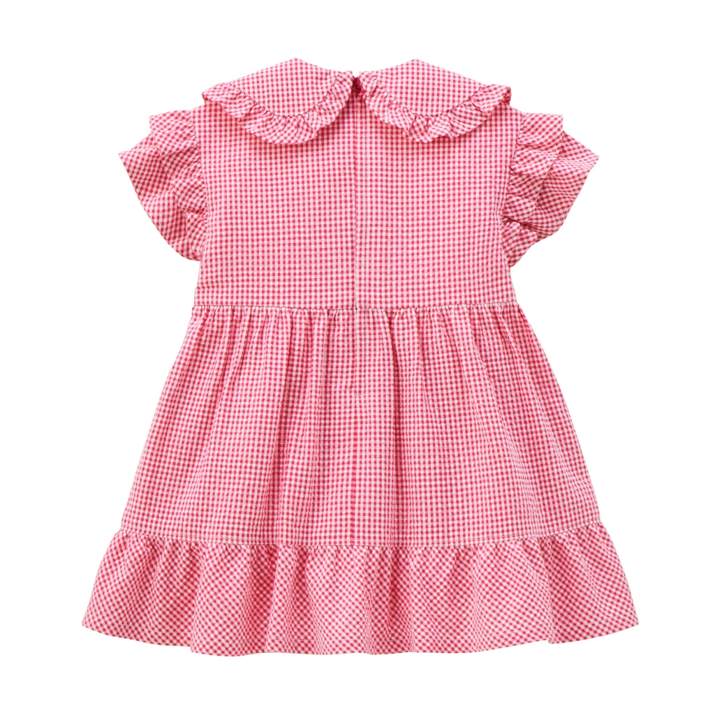 ROBE ROSE A CARREAUX CHIECO SAKU