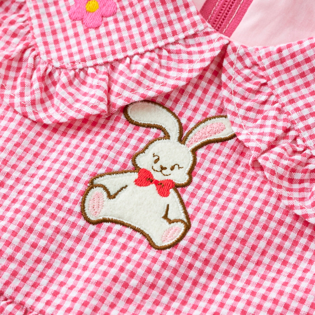 ROBE ROSE À CARREAUX CHIECO SAKU