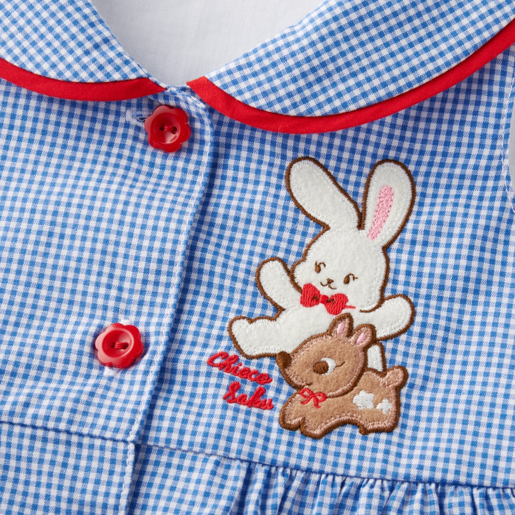 ROBE BLEUE VICHY CHIECO SAKU