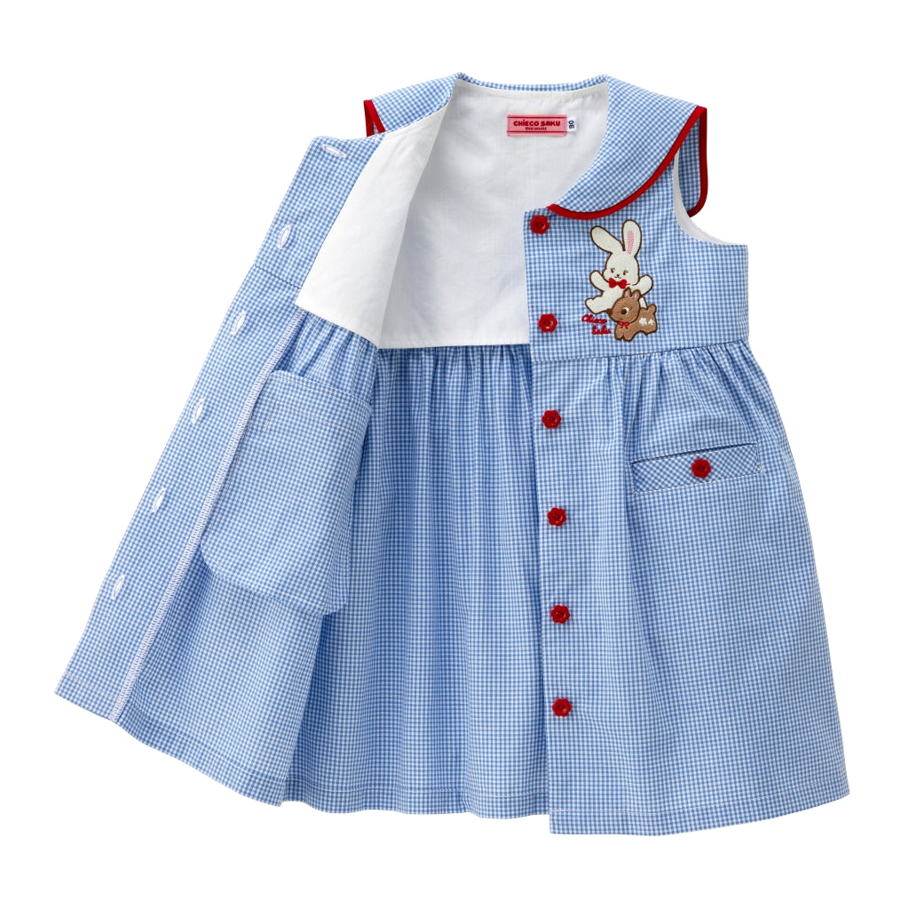 ROBE BLEUE VICHY CHIECO SAKU