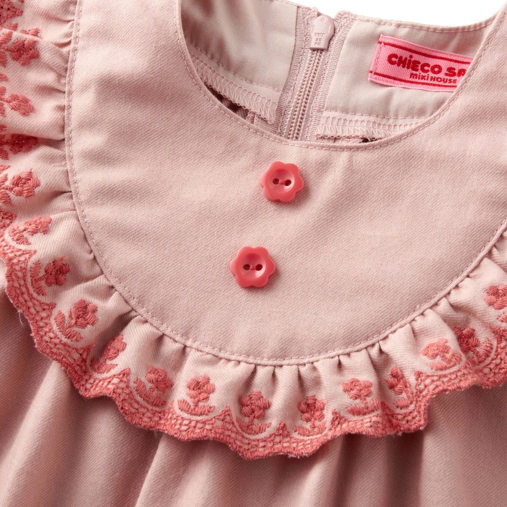 ROBE ROSE COL VOLANTS CHIECO SAKU