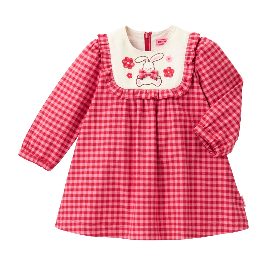 RED CHECK DRESS CHIECO SAKU GIRL MIKI HOUSE 