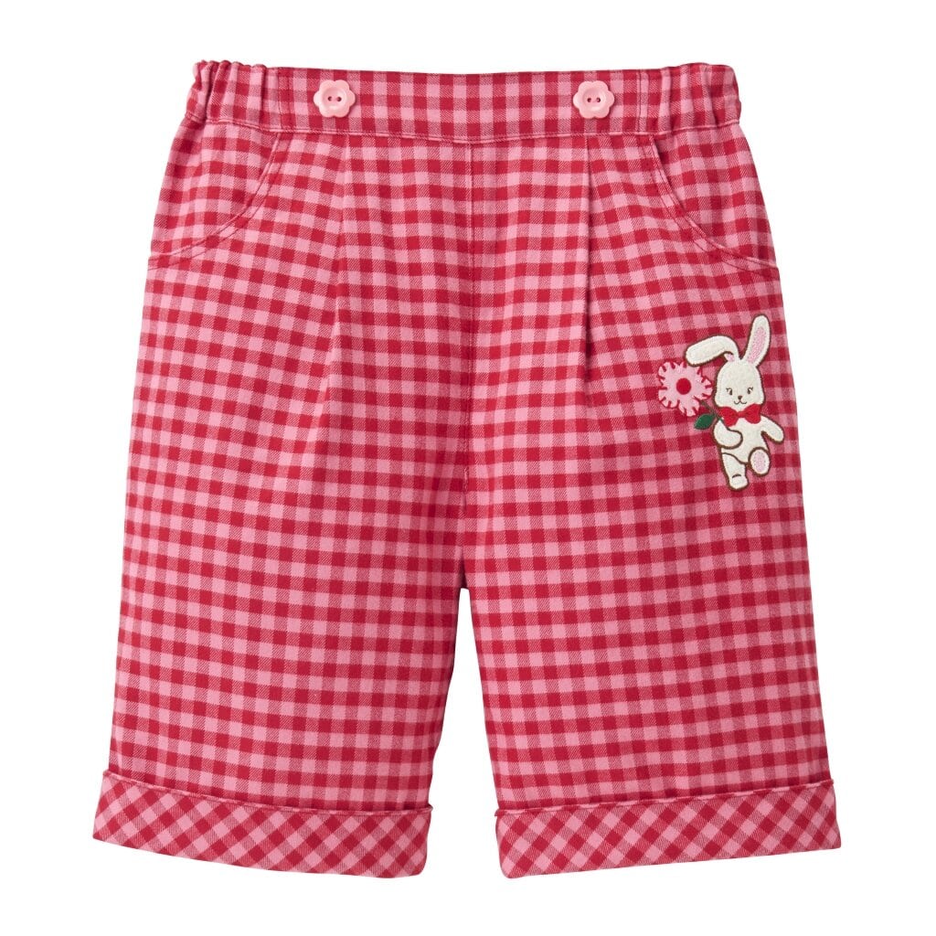 CHIECO SAKU RED CHECKED SHORTS FOR GIRL MIKI HOUSE