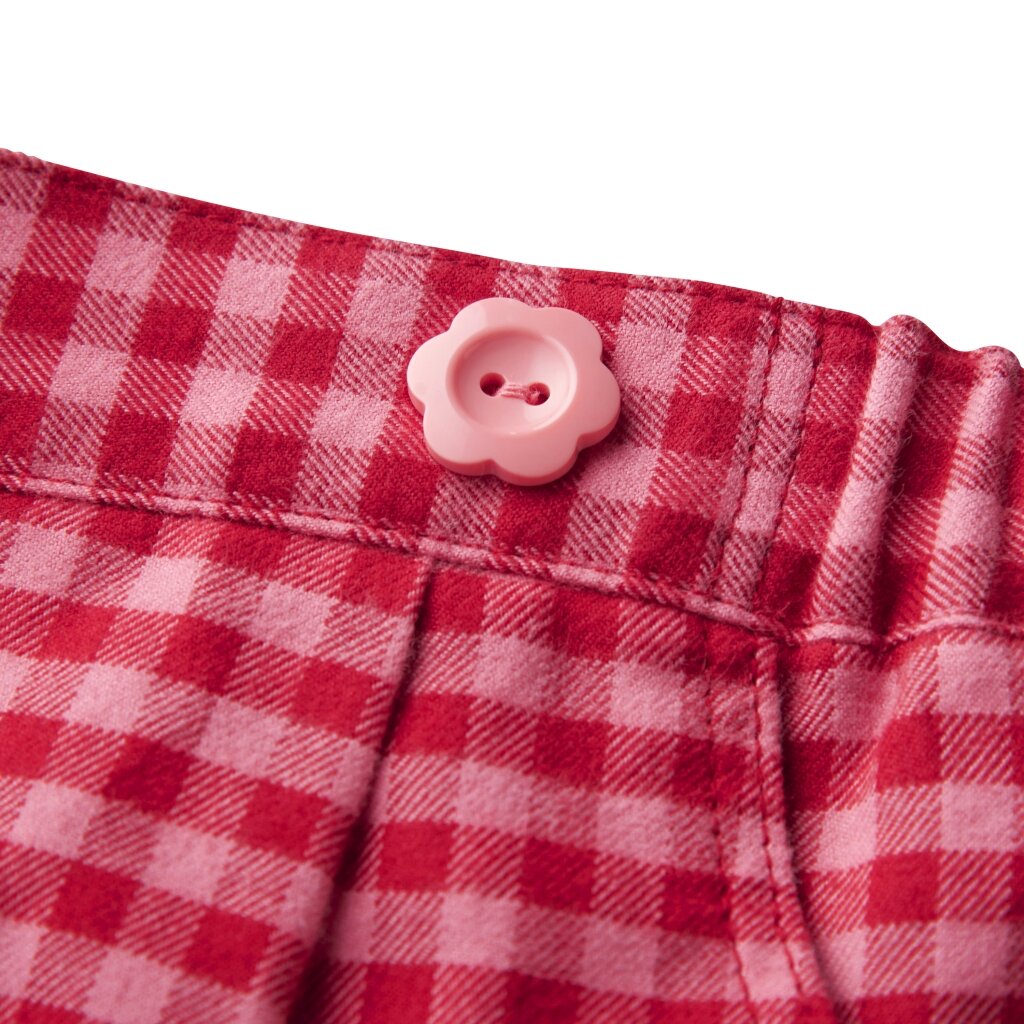CHIECO SAKU RED CHECKED SHORTS FOR GIRL MIKI HOUSE