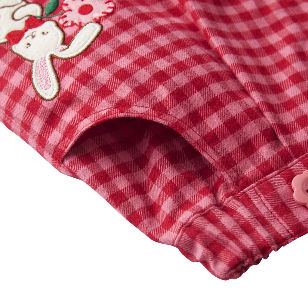 CHIECO SAKU RED CHECKED SHORTS FOR GIRL MIKI HOUSE