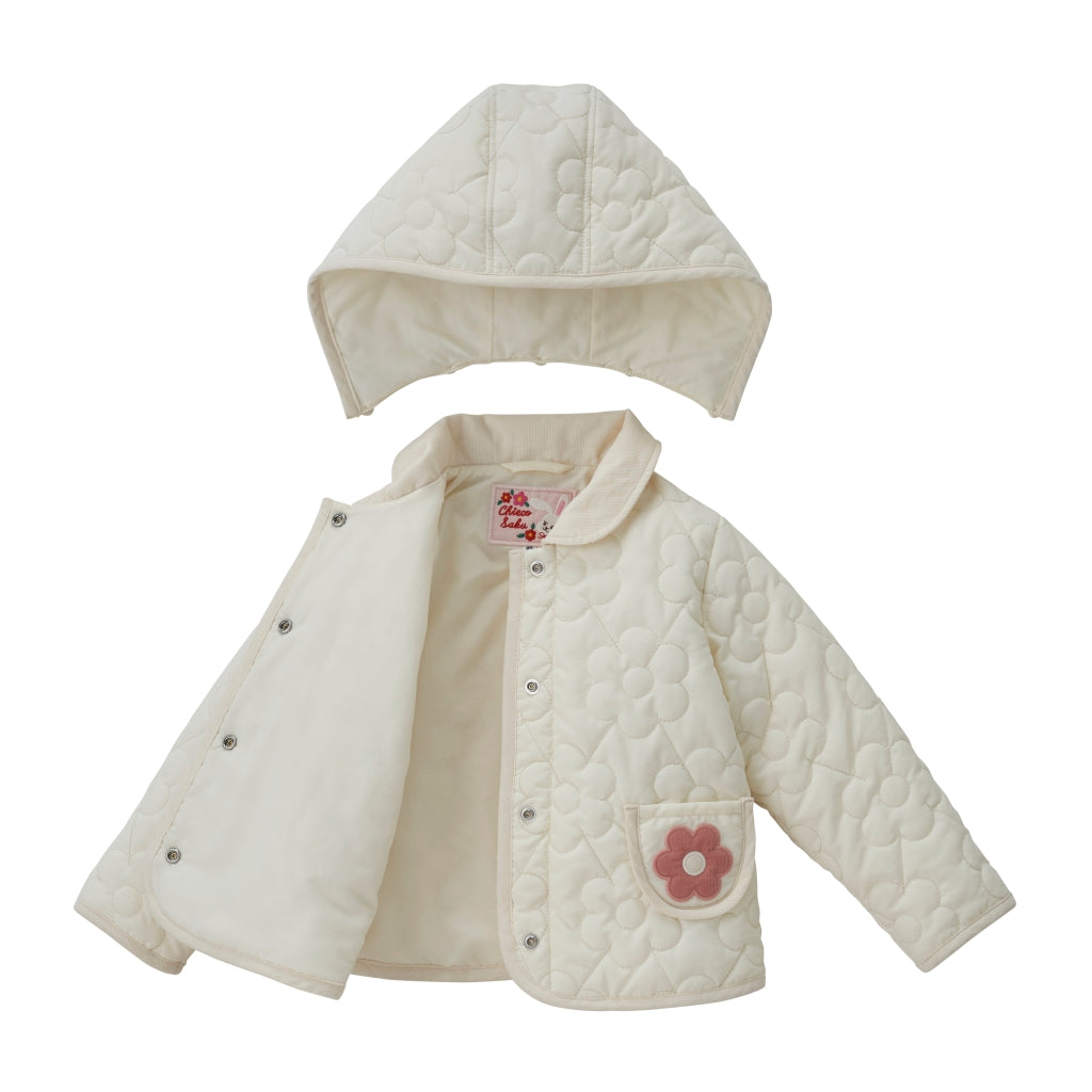 MANTEAU LÉGER BLANC FLORAL CHIECO SAKU