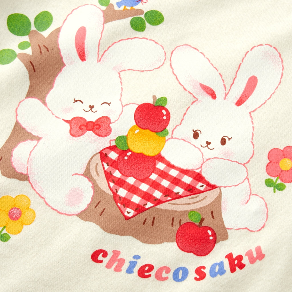 T- SHIRT MANCHES LONGUES VOLANTS BLANC CHIECO SAKU