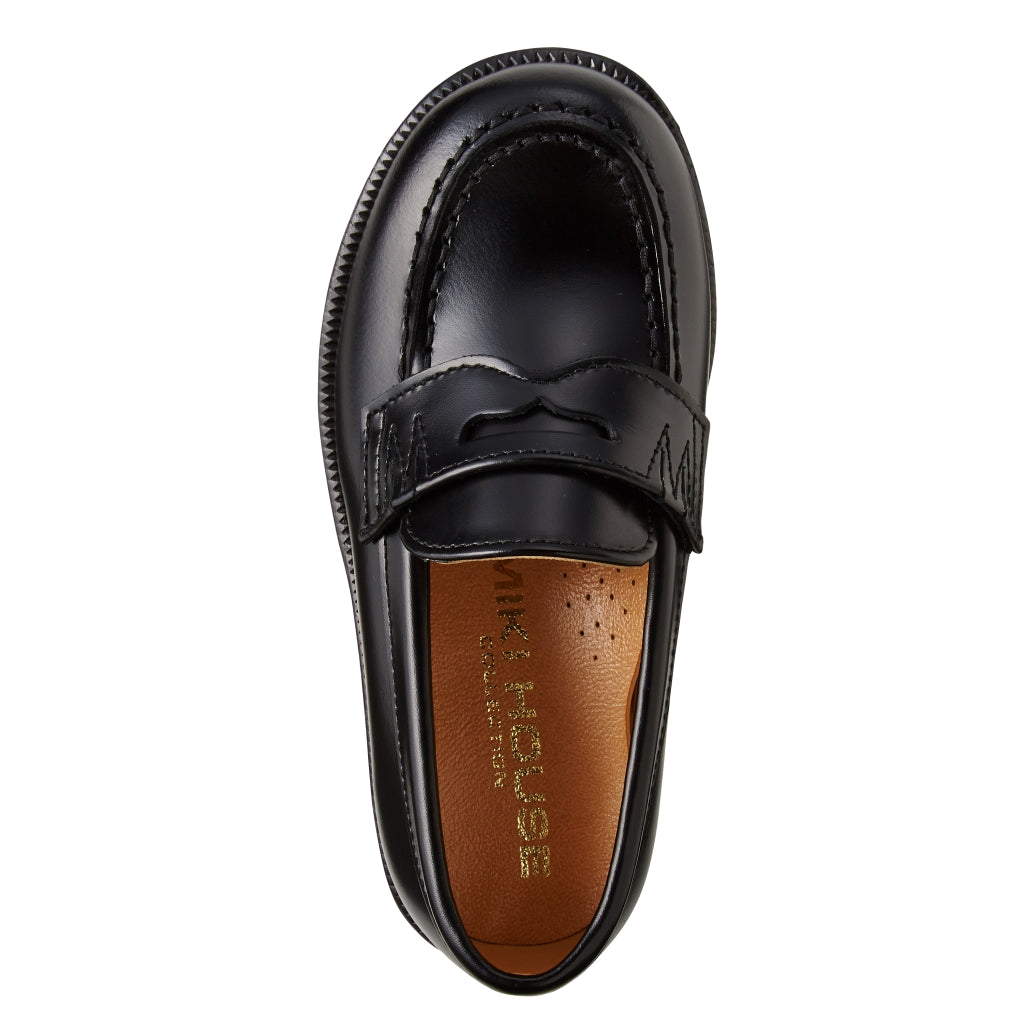 MOCASSINS NOIRS EN CUIR ENFANTS