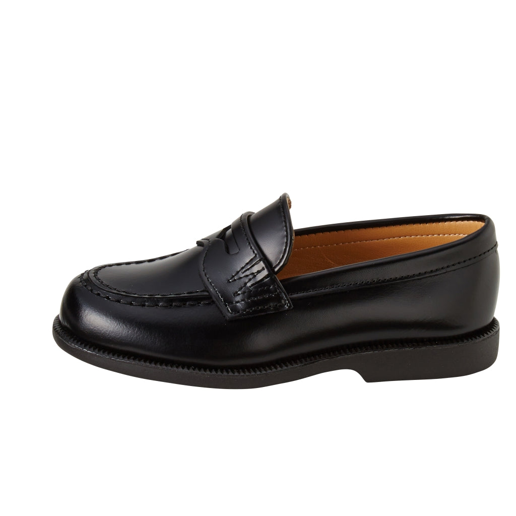 MOCASSINS NOIRS EN CUIR ENFANTS