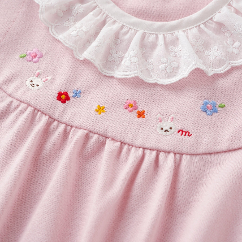 COMBINAISON BÉBÉ COTON ROSE