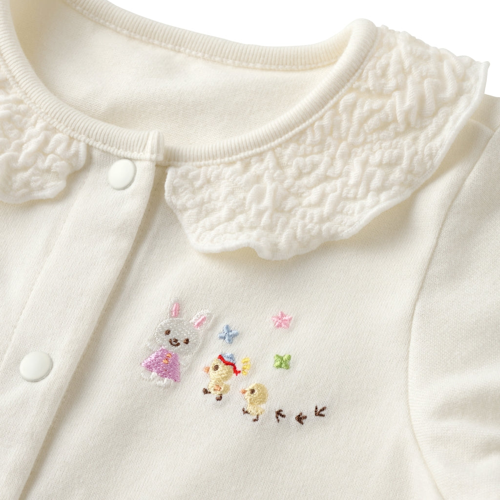COMBINAISON USAKO CRÈME & ROSE À VOLANTS