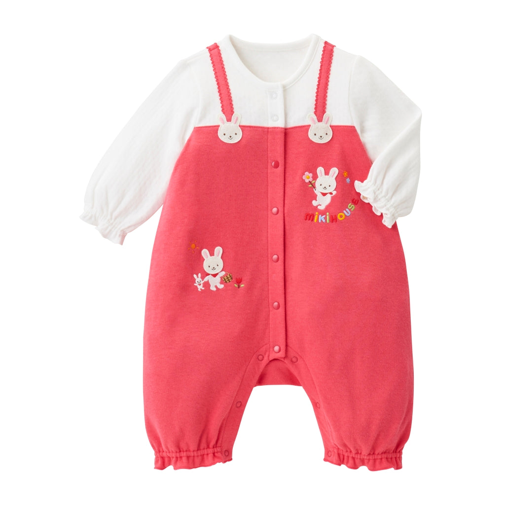 ENSEMBLE ROSE CORAIL FILLE MIKI HOUSE