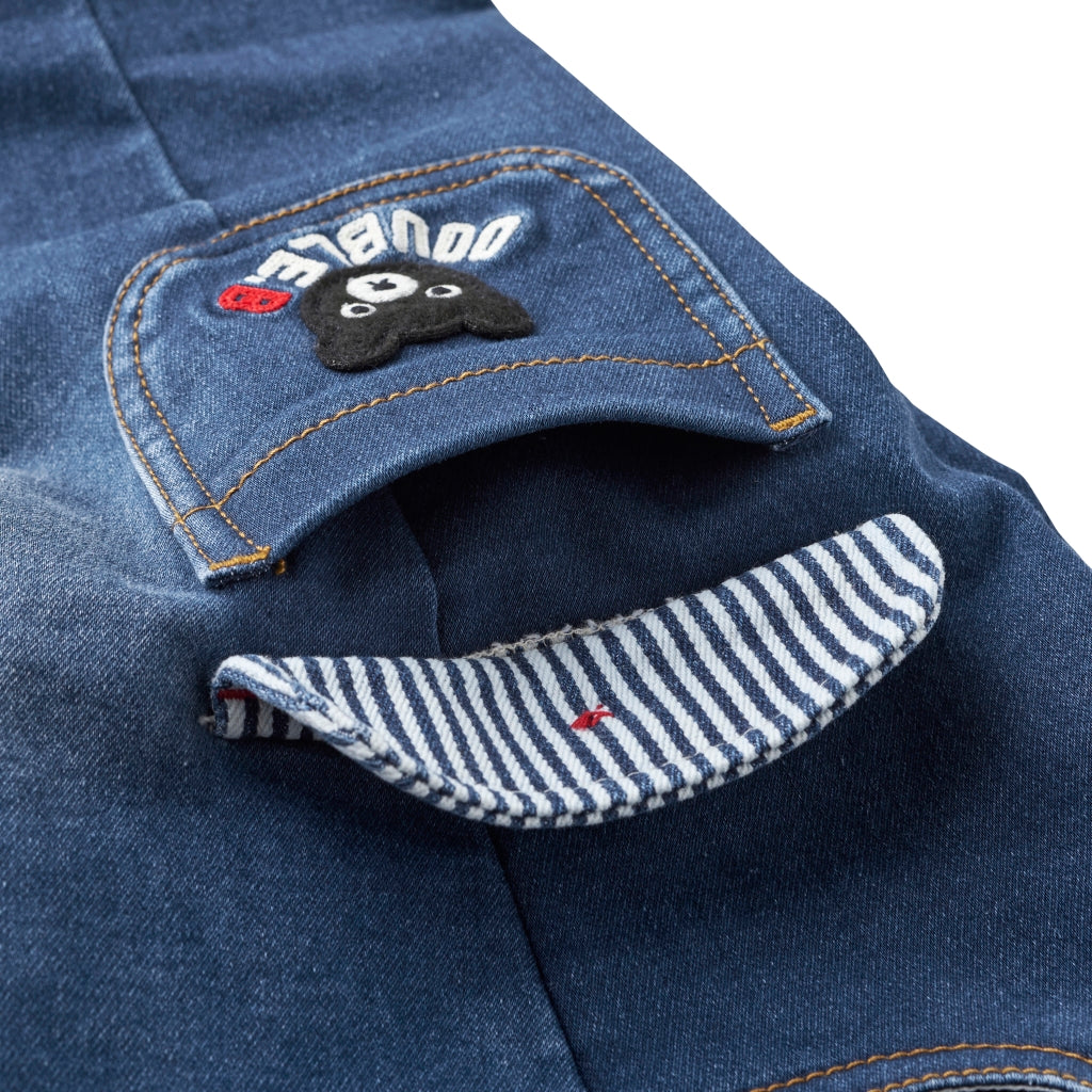 PANTALON  BLEU DENIM DOUBLE B