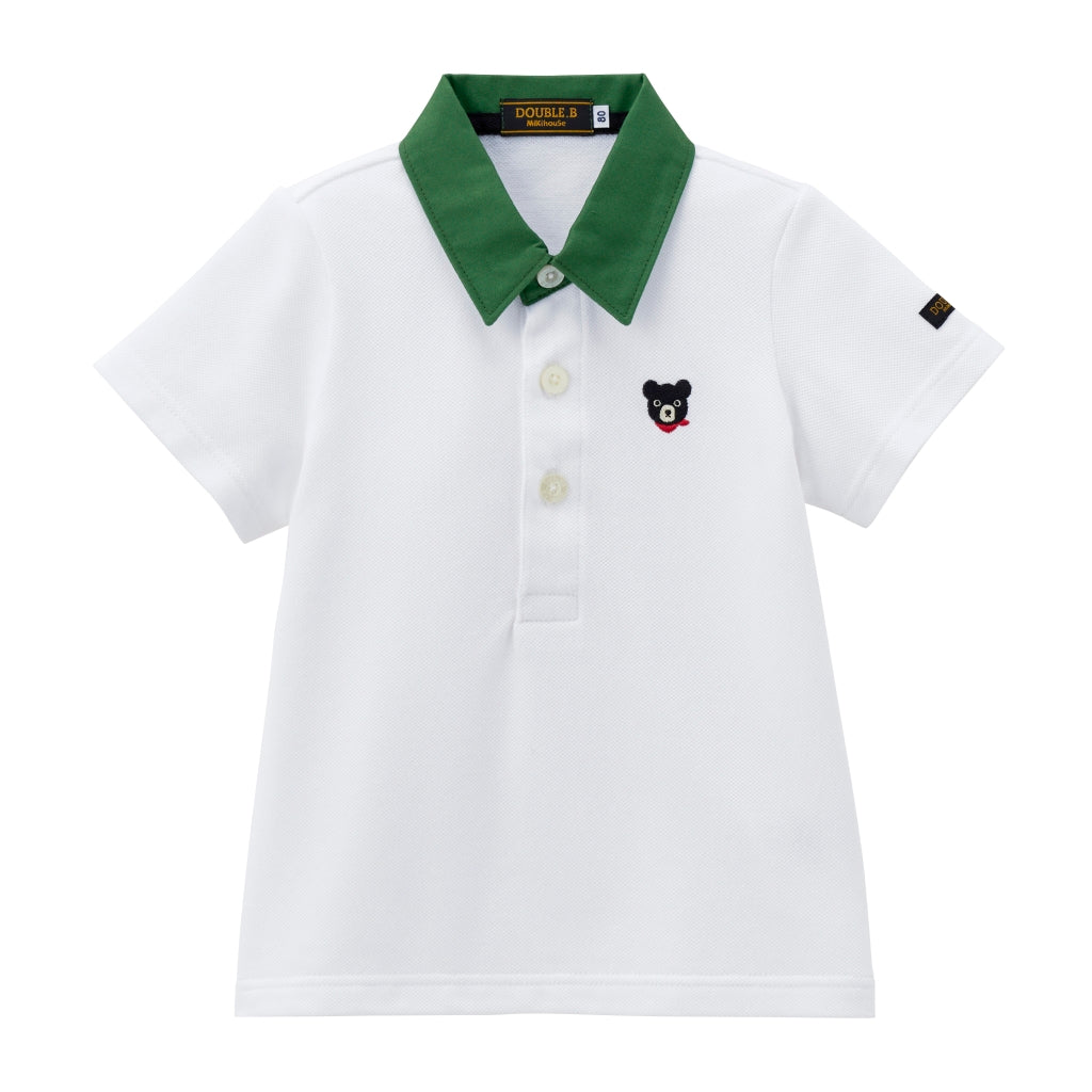 POLO BLANC COTON DOUBLE B