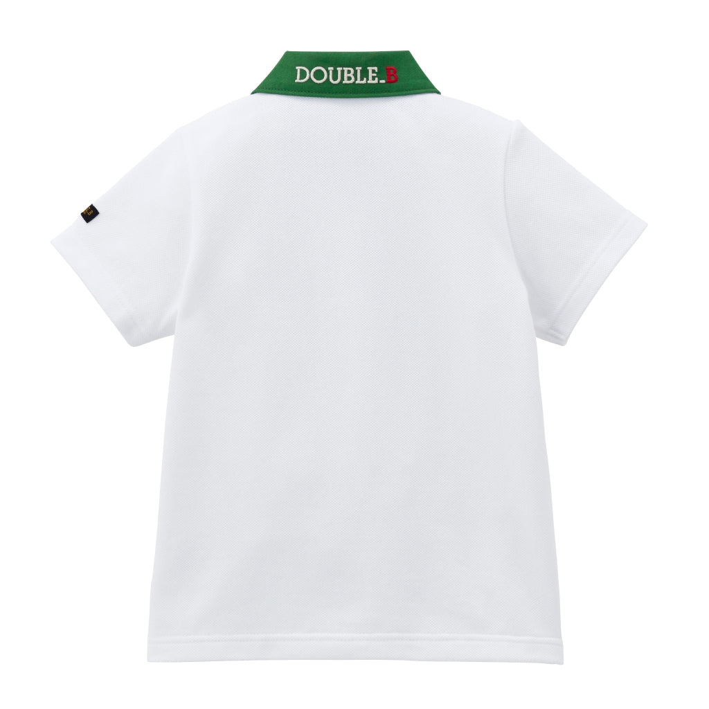 POLO BLANC COTON DOUBLE B