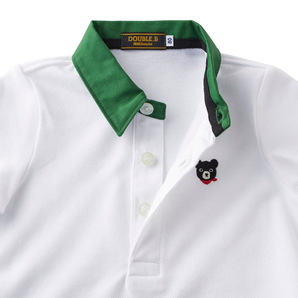 POLO BLANC COTON DOUBLE B