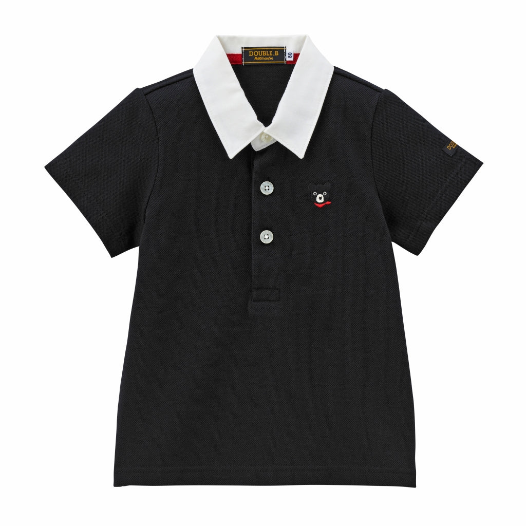 POLO NOIR COTON DOUBLE B