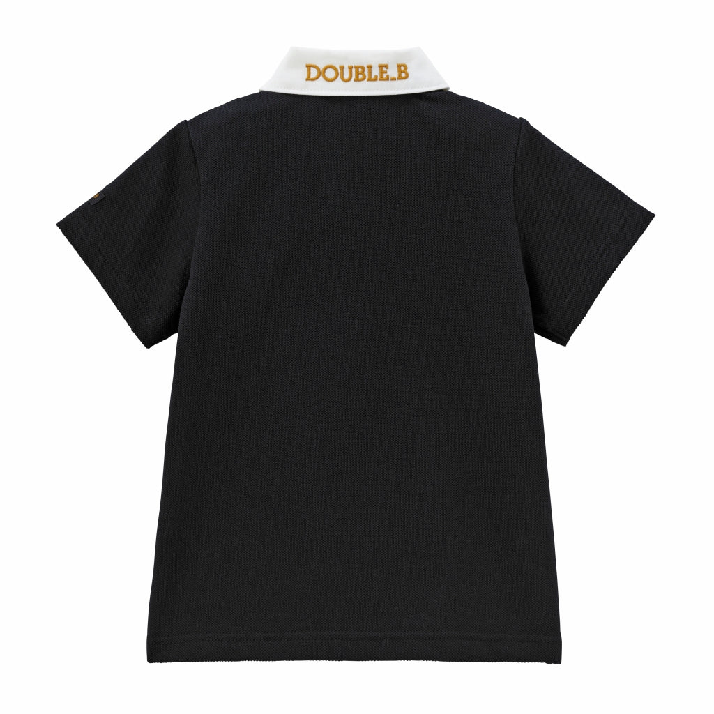 POLO NOIR COTON DOUBLE B