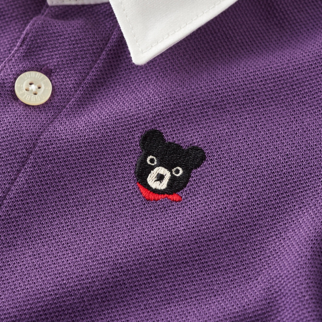 POLO VIOLET COTON DOUBLE B