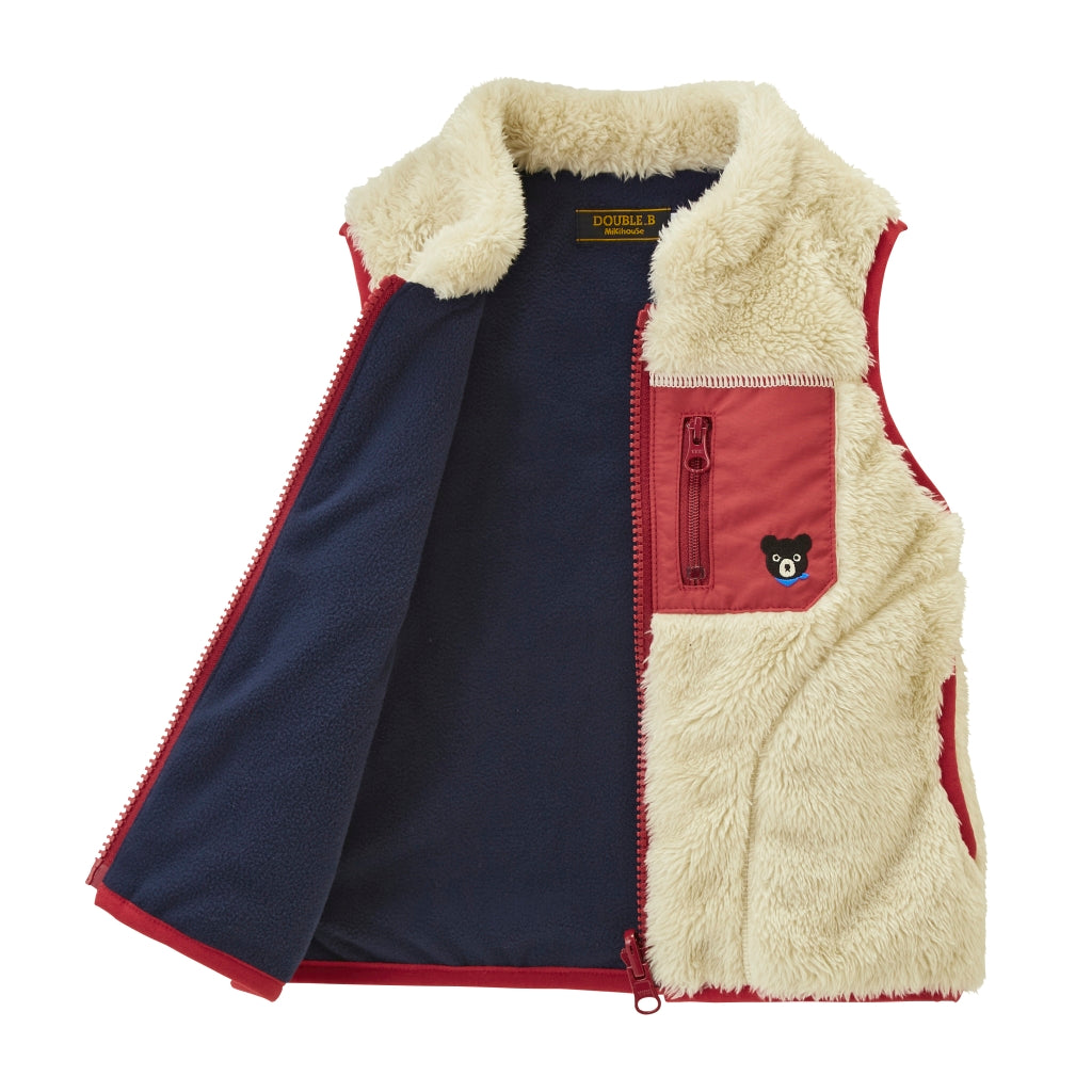 VESTE SANS MANCHE BEIGE DOUBLE B MIKI HOUSE