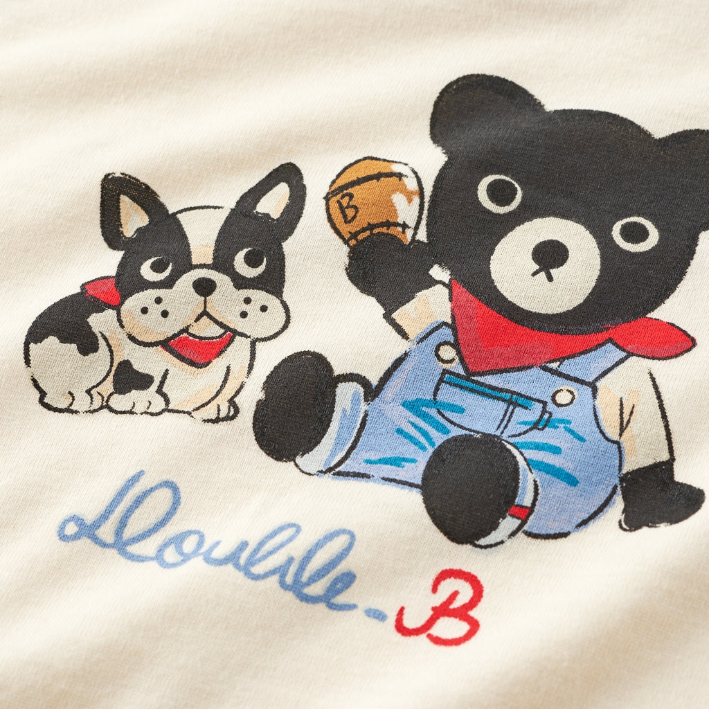 T-SHIRT BICOLORE MANCHES LONGUES DOUBLE B