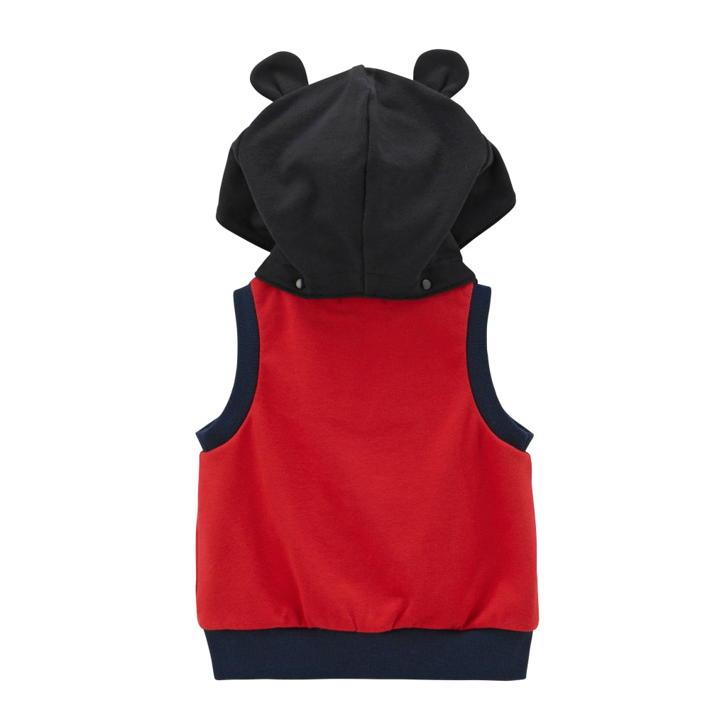 GILET SANS MANCHE AVEC CAPUCHE ROUGE DOUBLE B