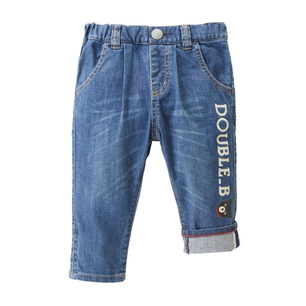 DOUBLE B BLUE TROUSERS FOR BOYS MIKI HOUSE