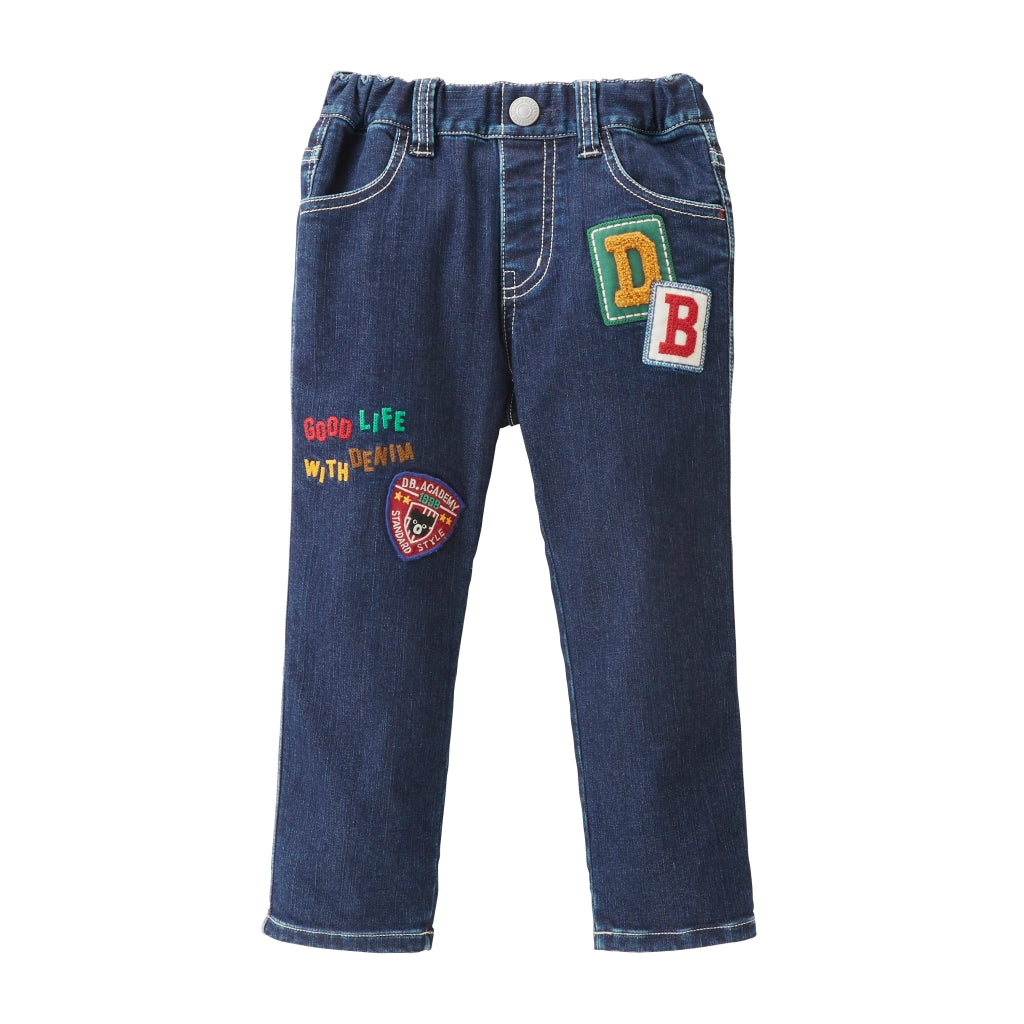 MIKI HOUSE DOUBLE B PATCH BLUE JEANS