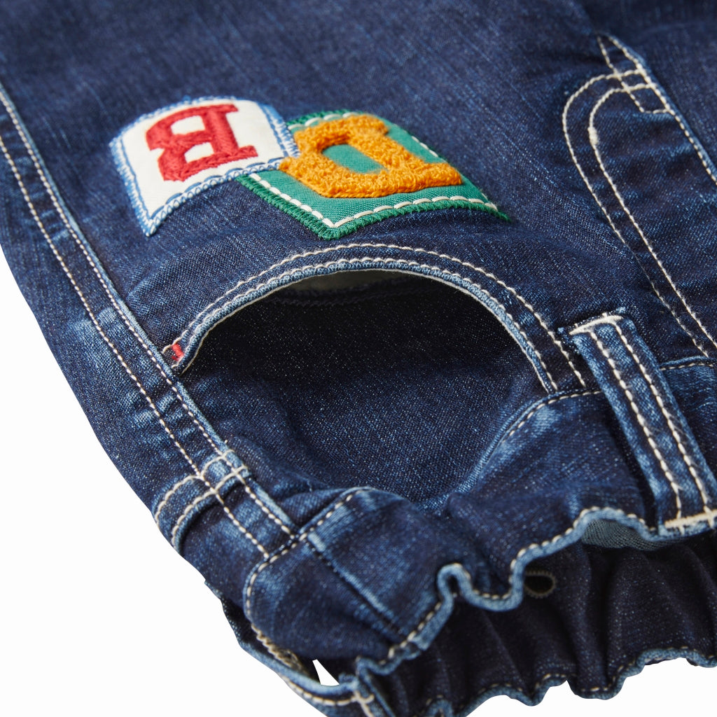 MIKI HOUSE DOUBLE B PATCH BLUE JEANS