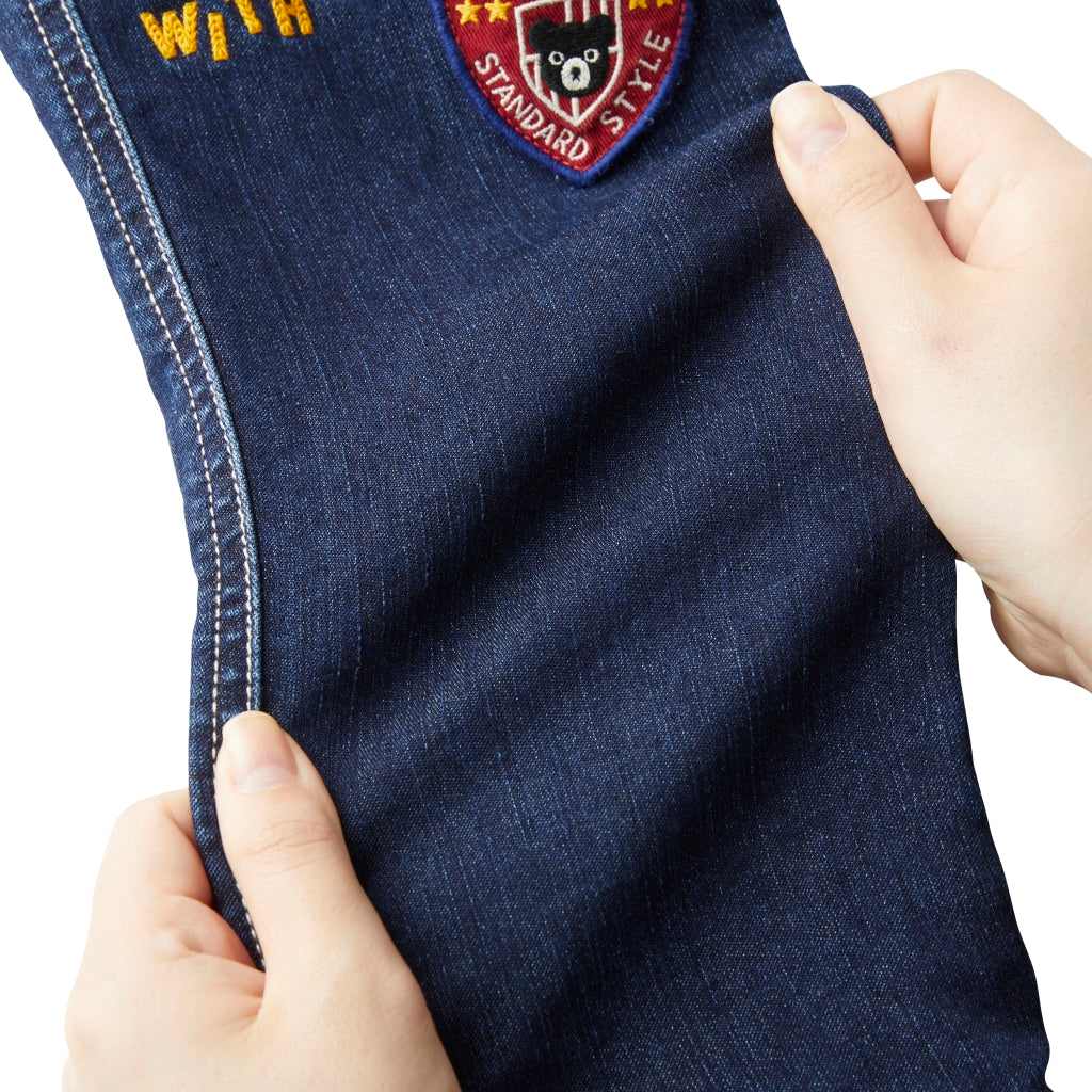 MIKI HOUSE DOUBLE B PATCH BLUE JEANS