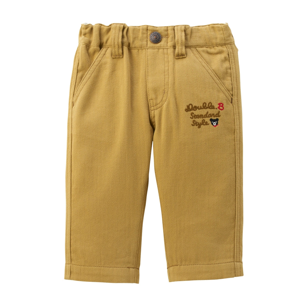 PANTALON EN COTON BEIGE STANDARD DOUBLE B