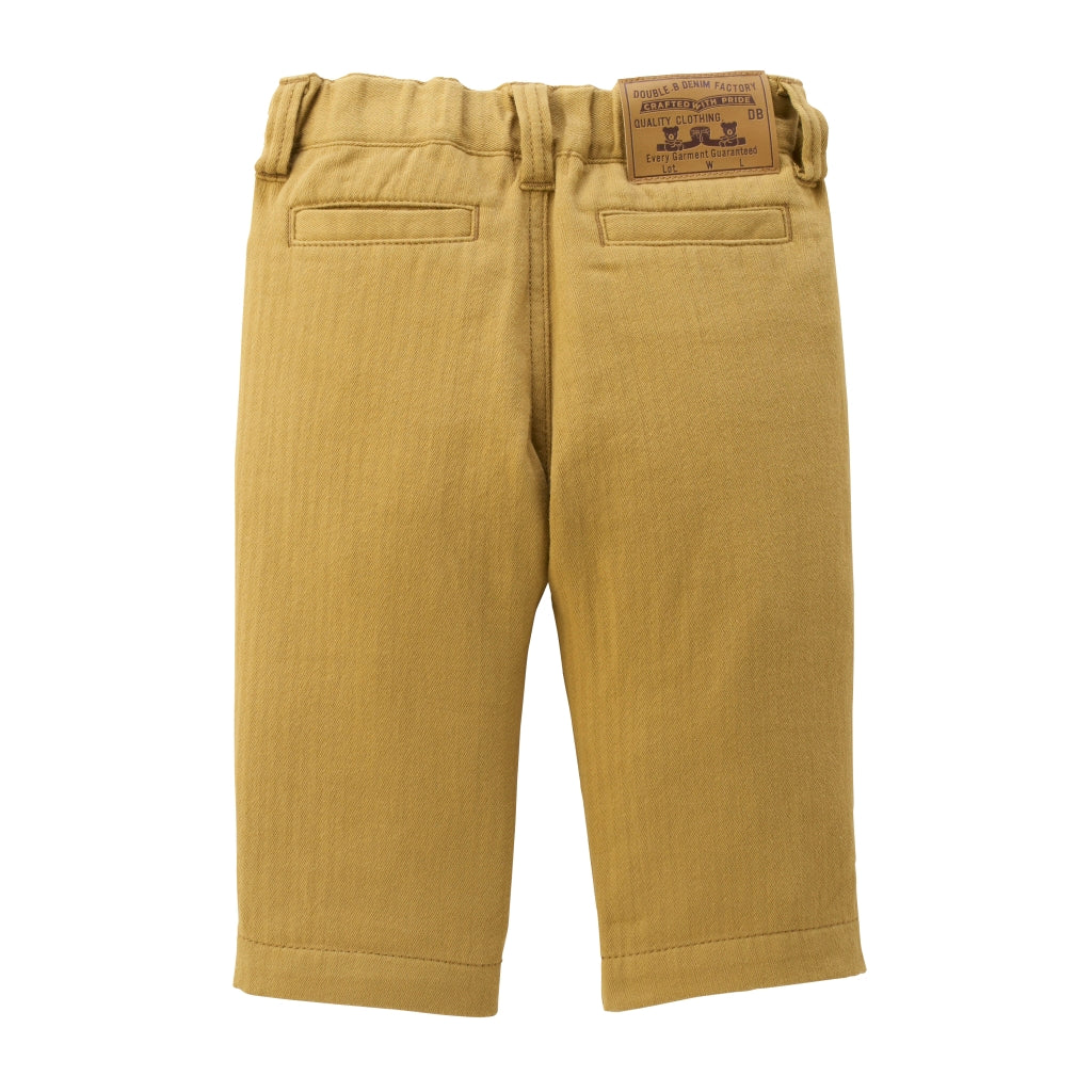 PANTALON EN COTON BEIGE STANDARD DOUBLE B