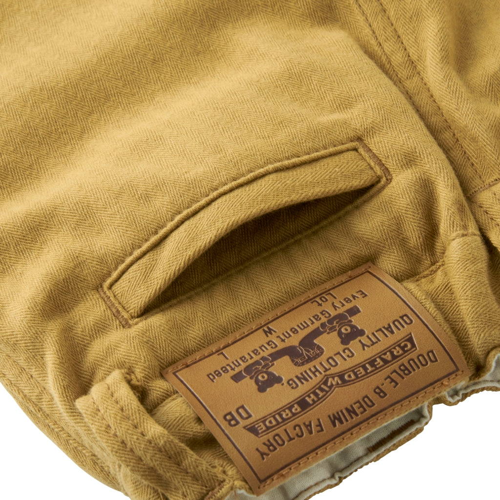 PANTALON EN COTON BEIGE STANDARD DOUBLE B