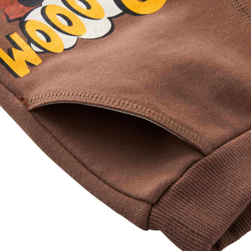 PANTALON JOGGING MARRON CANNETTES