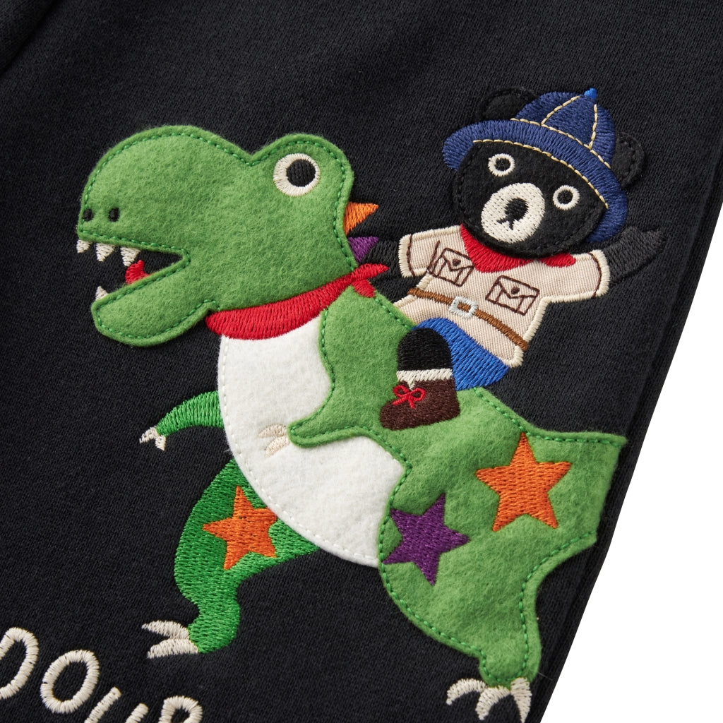 PANTALON JOGGING NOIR DOUBLE B DINOSAURES