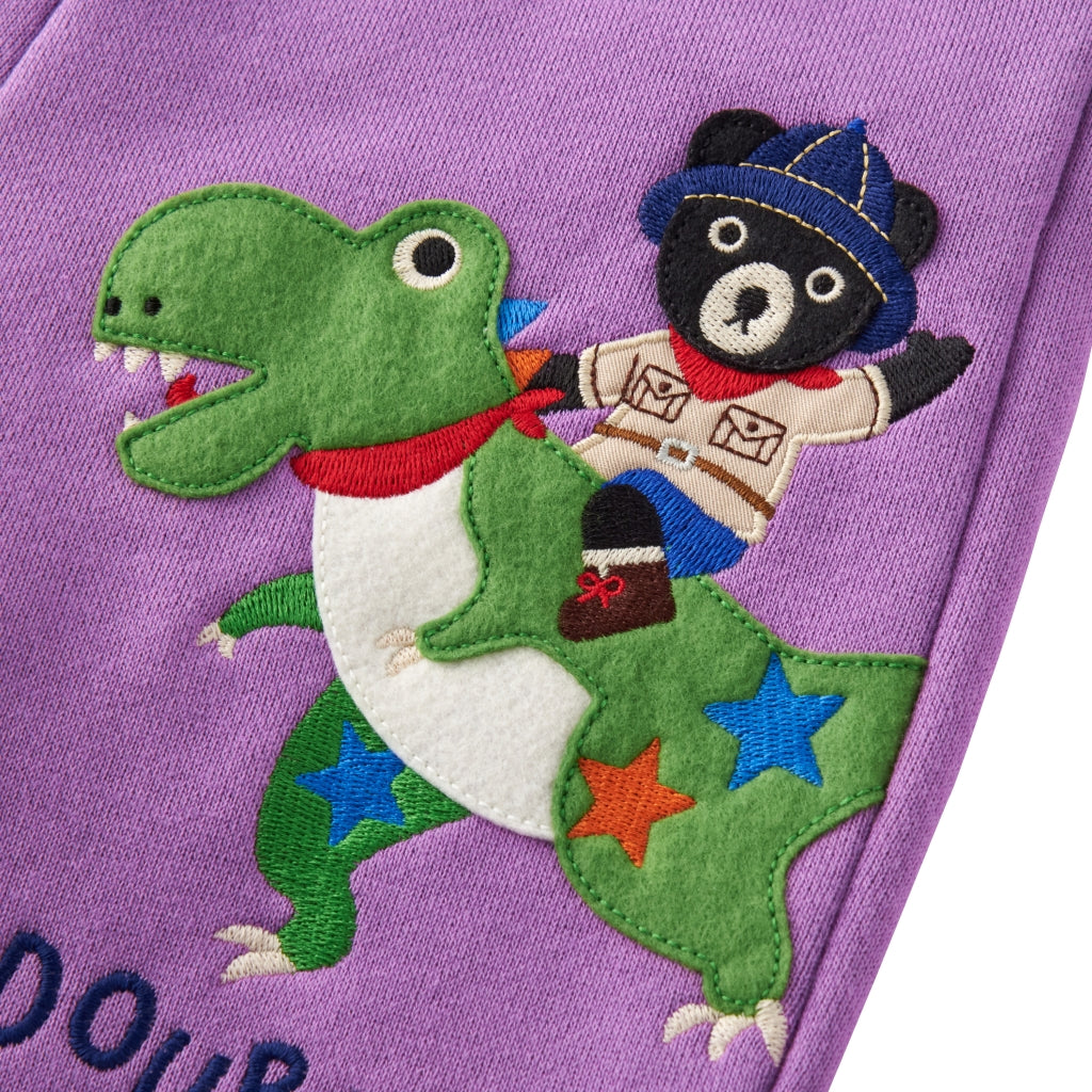 PANTALON JOGGING VIOLET DOUBLE B DINOSAURES
