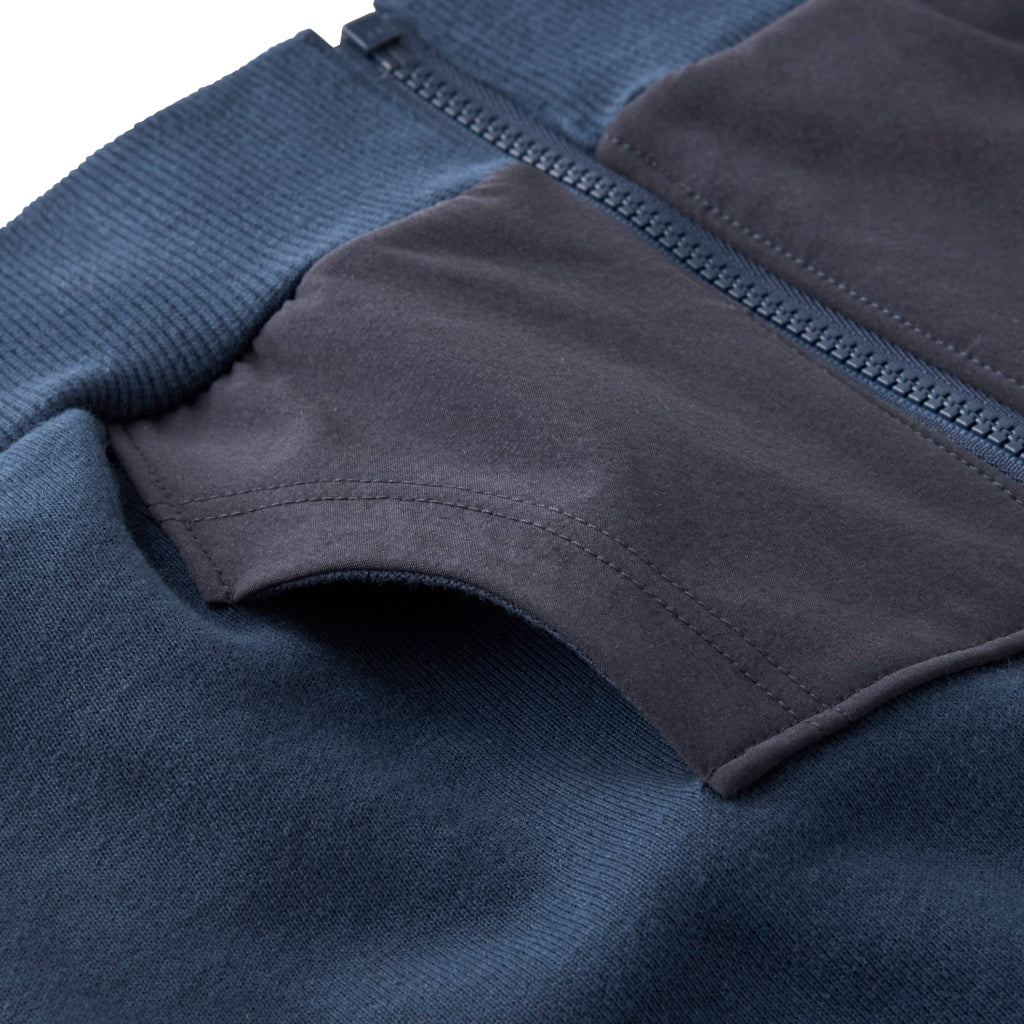 GILET COTON AVEC CAPUCHE BLEU MARINE DOUBLE B
