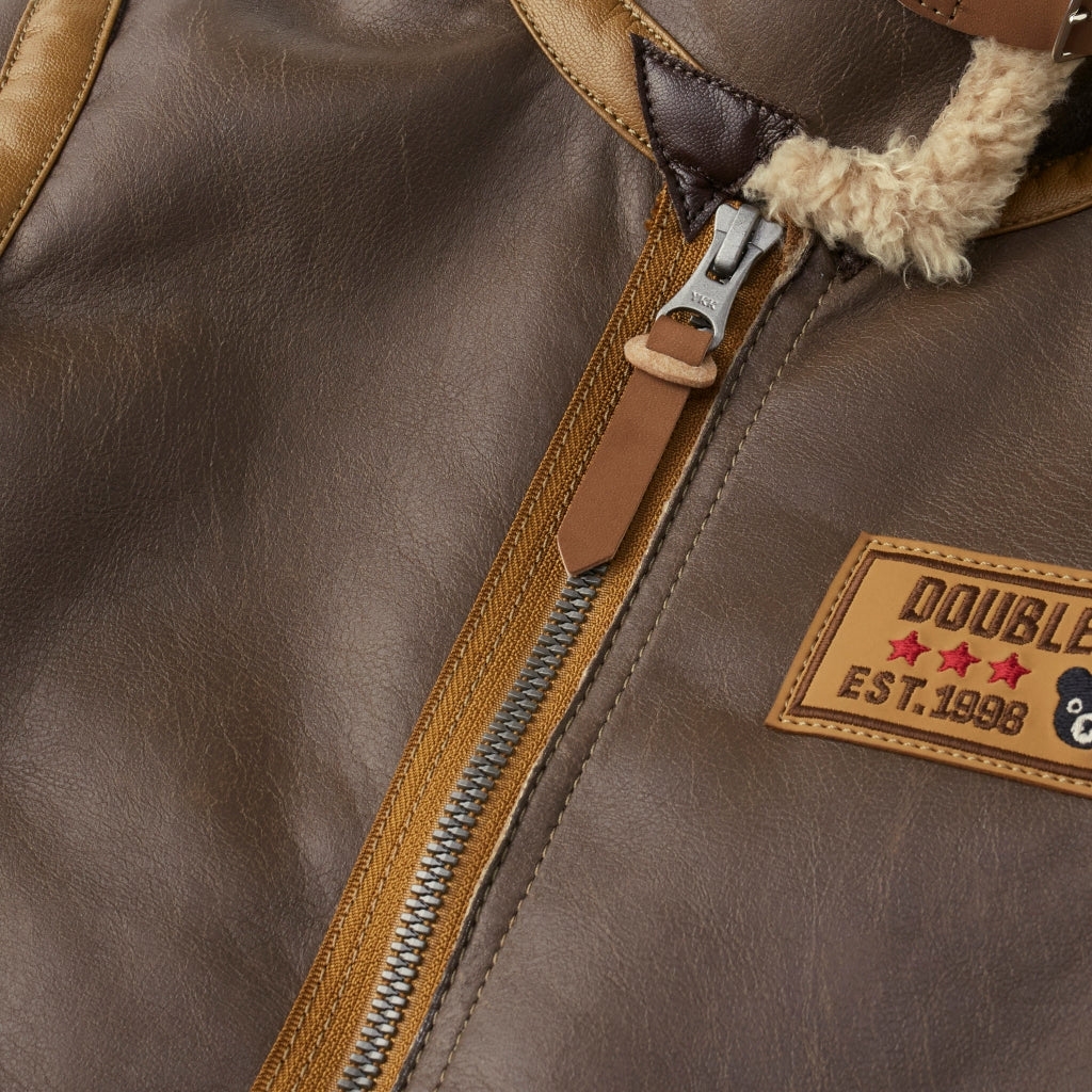 VESTE EN CUIR SYNTHÉTIQUE DOUBLE B