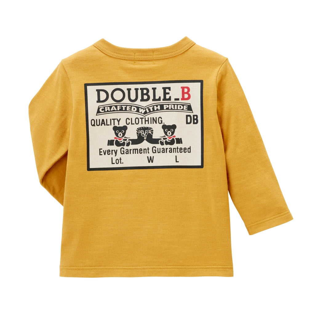 CLASSIC MUSTARD DOUBLE B SWEATER FOR GUYS MIKI HOUSE 