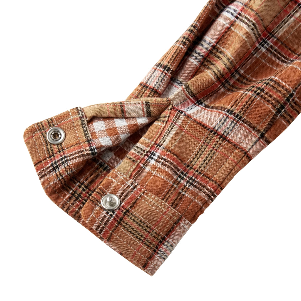 CHEMISE MARRON À CARREAUX DOUBLE B EN COTON